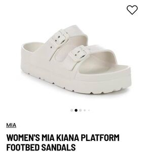 MIA Women's Kiana Cream Platform Sandals